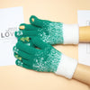 Thermal Gloves Women's Open Finger Touch Screen Fleece-lined