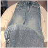 Design Sense Niche Heavy Embroidery Hot Drilling Starry Jeans