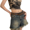 Distressed Ethnic Style Belt Versatile Y2g High Sense