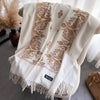 Scarf Shawl Women's Winter Cashmere-like Warm Embroidery