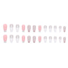 Mid-length Fake Nails Worn Nail Crystal Stone Sticker Glitter French Hot Girl Sweet