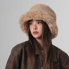 Winter Thickened Plush Bonnet Warm Internet Celebrity Bucket Hat