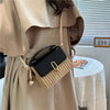 Handtasche im Western-Stil, vielseitige, gewebte Tasche mit einer Schulter