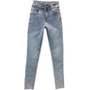 Elastische Slim Fit Schlankmachende Bleistifthose mit starker Stickerei und Hot Drilling