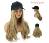 Hat wig one female wig female long hair natural fashion long curly hair big wave