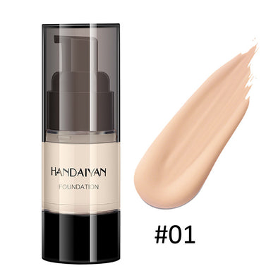 HANDAIYAN Full Cover Foundation Wasserdichte Feuchtigkeitscreme fond de teint couvrant Gesicht Flüssige Foundation Basis Make-Up für Dunkle Haut