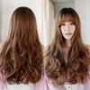 Wig female long hair micro-roll long curly hair big wave fluffy natural realistic chemical fiber wig