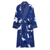 Long-Sleeved Nightgown Men's Bathrobe Silk Homewear