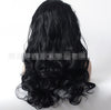 European and American fashion black big wave wig high-grade chemical fiber front lace head cover