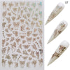 Simulation thin Butterfly Laser Nail Stickers