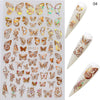 Simulation thin Butterfly Laser Nail Stickers