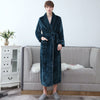 Couple Fattening And Lengthening Flannel Bathrobe