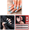 Long Ballet Flat Head Pointed Water Drop Fake Nails