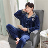 Men's warm casual plus size flannel homewear