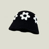 Face-looking Small Handmade Crocheted Flower Bucket Hat