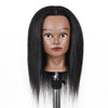 Real Hair Dark Skin Headform Black Mannequin Head