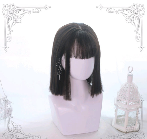 Lolita wig in the long shoulder straight wig