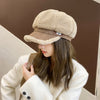 Autumn And Winter Woolen Thick Warm Peaked Cap