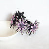 Rhinestone Flower Plate Hair Tie