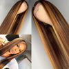 Straight Highlight Lace Front Wig Mid-Section Dyeing Gradient