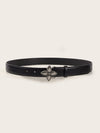 Metal Flower Snap Belt Simple Retro Women's Belt