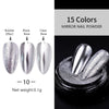 Nail Art Laser Mirror Silver Fine Plating Metal Glitter