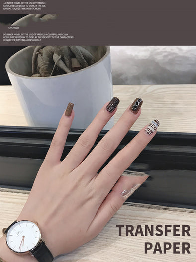 Японський стиль Nail Transfer Paper Журнал English Letter Star Paper