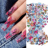 Nail Art 10 Farben Laser Schmetterling Nagel Stern Transfer Aufkleber