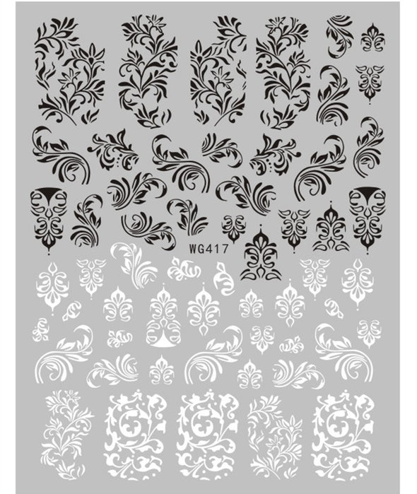 Nail Sticker Export Black and White Line Nail Sticker