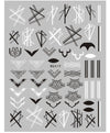 Nail Sticker Export Black and White Line Nail Sticker