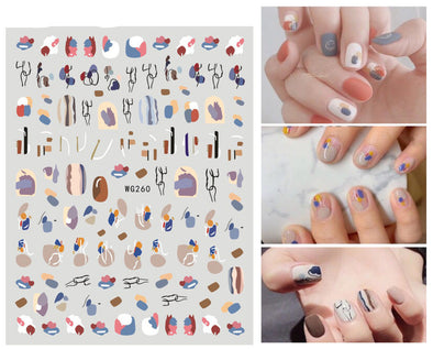 Summer Graffiti Ultra-thin Adhesive Nail Stickers