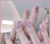 Milk Tea Crystal Stone Cat Eye Nail Polish