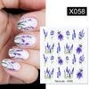 Flower Nail Sticker Transfer DIY Small Watermark Decal