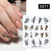 Flower Nail Sticker Transfer DIY Small Watermark Decal