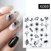 Flower Nail Sticker Transfer DIY Small Watermark Decal