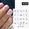 Flower Nail Sticker Transfer DIY Small Watermark Decal