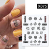 Flower Nail Sticker Transfer DIY Small Watermark Decal