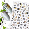 Summer Fruit Black and White Hot Gold and Silver Nail Stickers Nail Decals