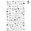 Summer Flowers and Love Adhesive Stickers Nail Art Stickers Foreign Trade Nail Stickers Nail Art Decals