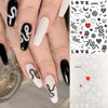 Nail Sticker Applique 3D Snake Sticker Nude Piece Black and White 2 Color Nail Sticker Ornament