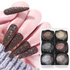 Nagelpulver, Nagelfeile, Strass-Schmuckset