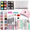 Nail Powder Nail File Rhinestone Jewelry Set