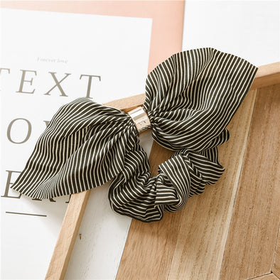 Rabbit Ear Chiffon Metal Hair Ring