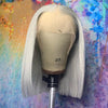 European And American Lace Wig Before The Division Of Silver White Long Straight Hair