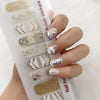 Shell Nail Sticker 3D Bronzing 20 Nail Stickers Double Row Nail Sticker