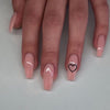 Nude Short Ballet Love Wearing Nail Fertiger Nagel Nagelpflaster Nagelpflaster Wasserfest Abnehmbar