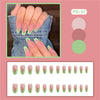 PD-57 Ballet Green French Net Red Fake Nail Sticker Nail Nail Patch можна зняти та носити жінками