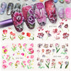 Nail Art Sticker Ins Retro Nail Watermark Applique Warm Colour Rose Vine