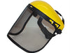 Lawn Mower Protective Mask, Yellow-Top Steel Mesh Mask, Explosion-Proof And Shock-Proof Face Screen, Hot-Selling Garden Straw Hat