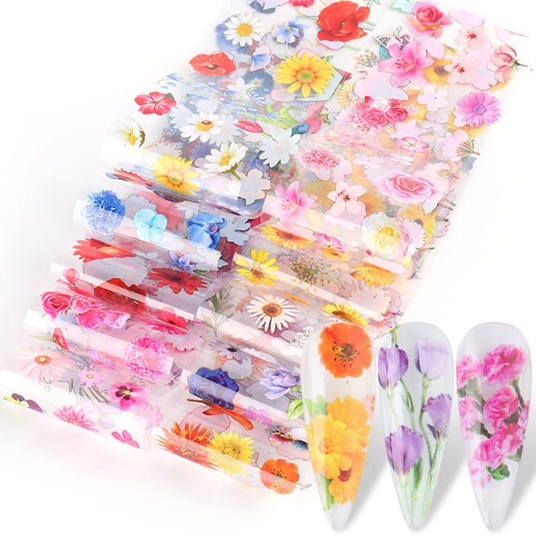 Nail Sticker Ins Retro  Floral Rose Nail Lace Paper Star Transfer Paper Nai